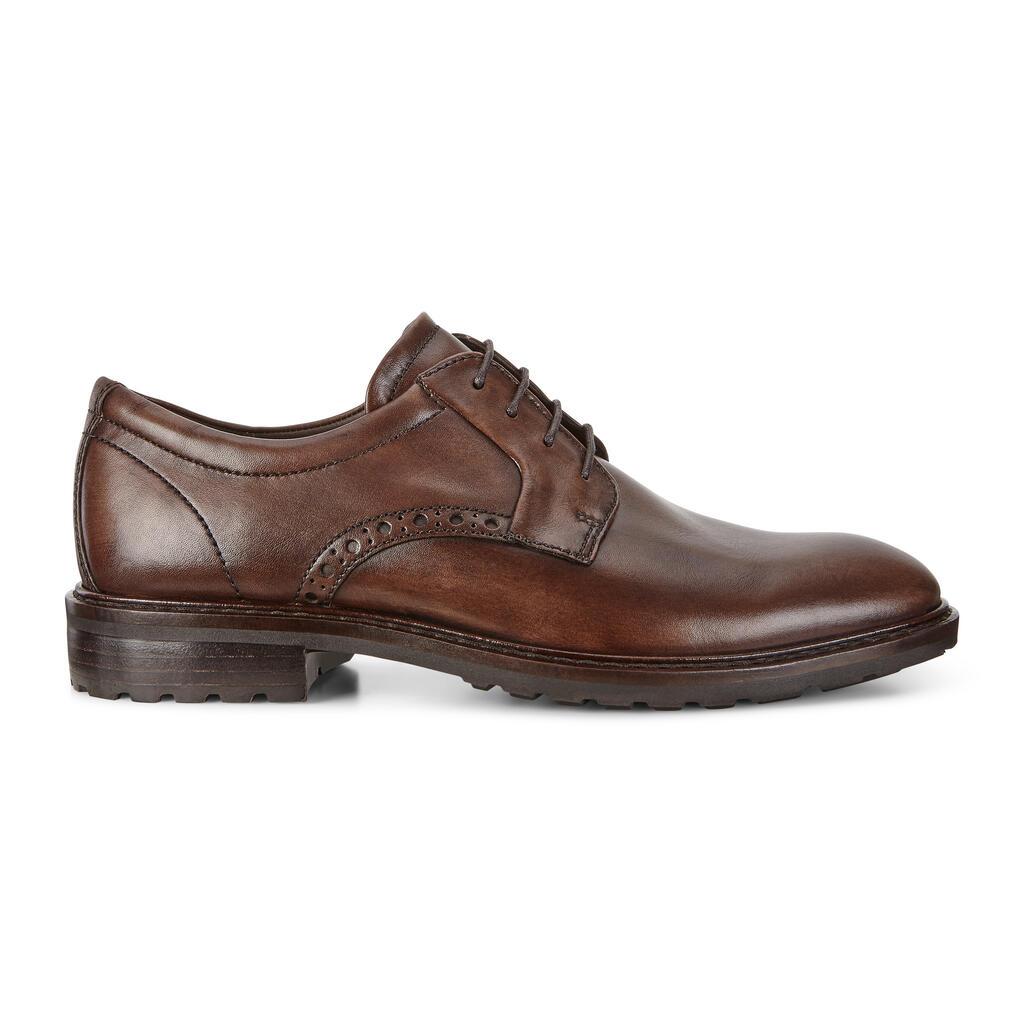 Ecco Vitrus I Plain Toe Tie Mens Dress Shoes Brown Online - India EAK-650349